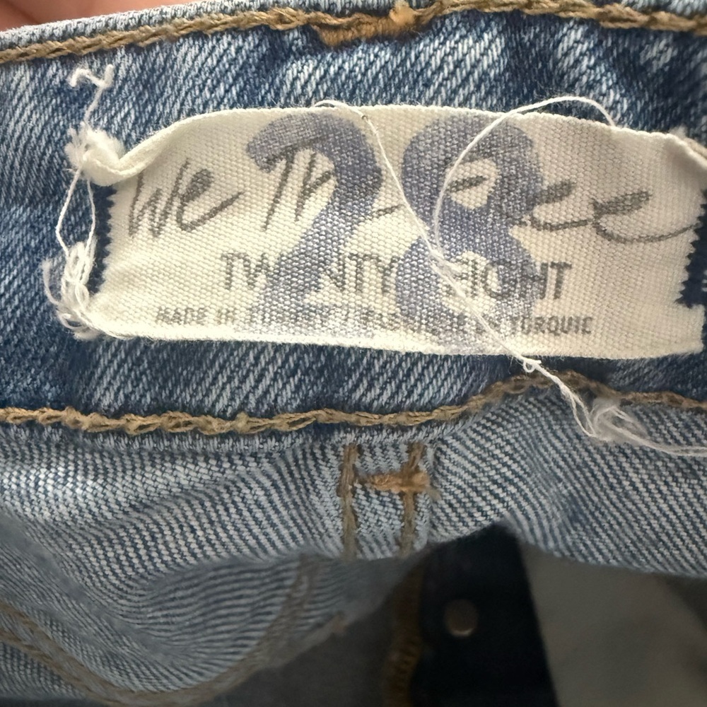 Free People Emmy High Waist Boho Split Raw Hem Jeans Size 28 - Picture 5 of 10